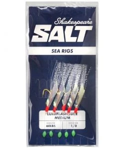 Brand new 🔔 Shakespeare Salt Lumiflash Lures - Feathers & traces ❤️