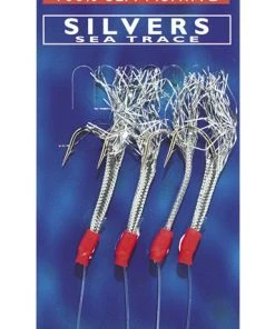 Brand new 😀 Sea Tech Mackerel 4Hk Silver Shrimp Lures - Feathers & traces 🥰