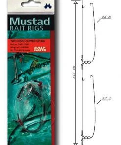 Cheapest ❤️ Mustad Rig Two Hook Clipped Up - Rigs & traces ⌛