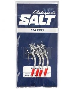 Budget 🌟 Shakespeare Salt Silvers Rig - Feathers & traces 😉