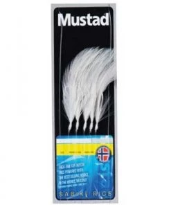 Hot Sale 👏 Mustad 5 Hook White Feathers Rig - Feathers & traces 💯